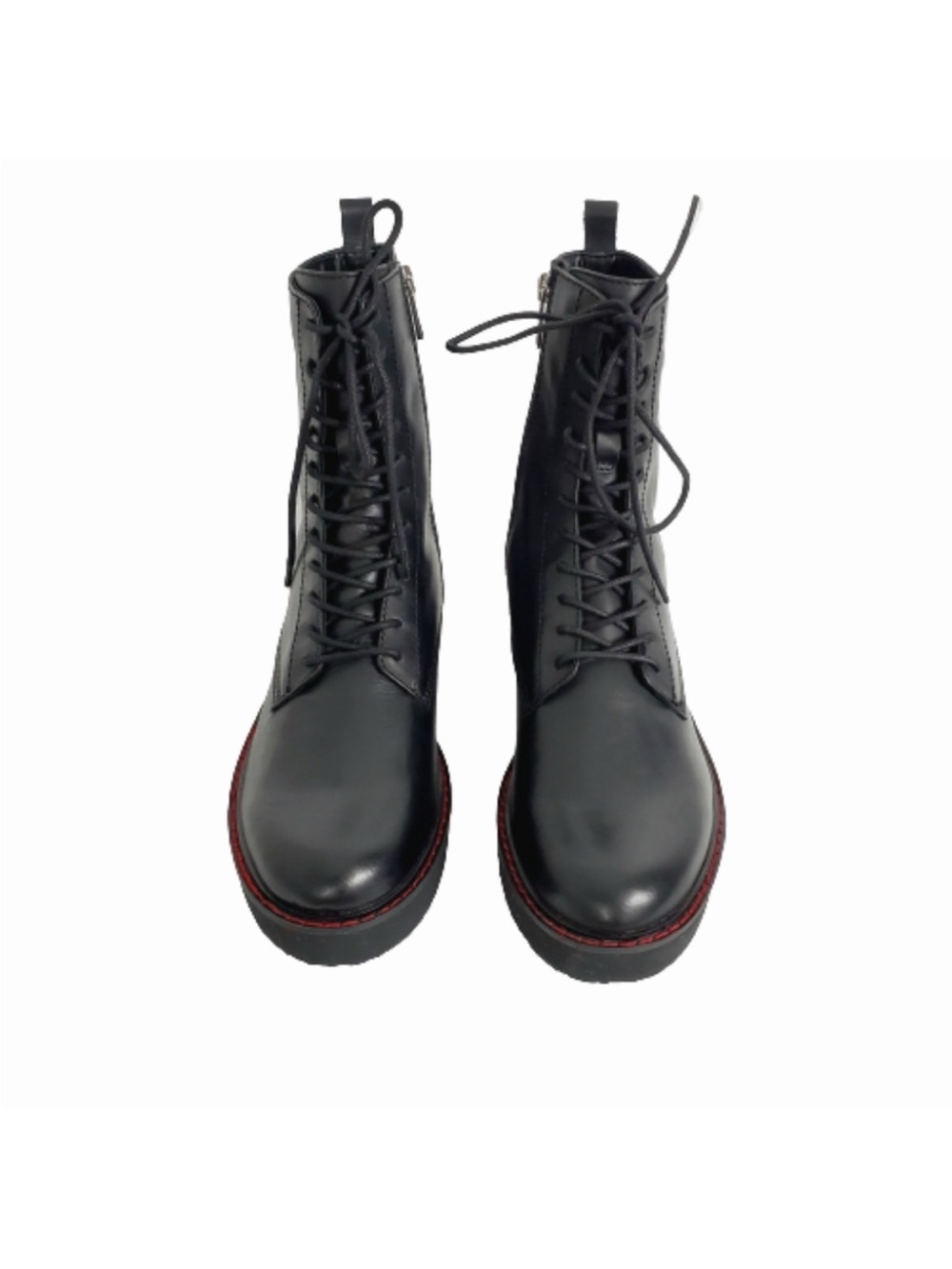 Dolce Vita black side zip platform lace up combat boots Sz 8.5